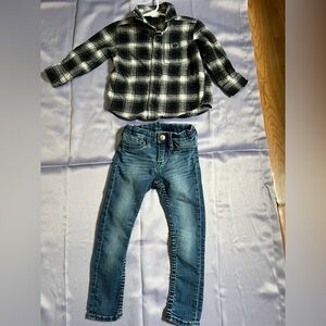 Old Navy Gray Plaid Shirt